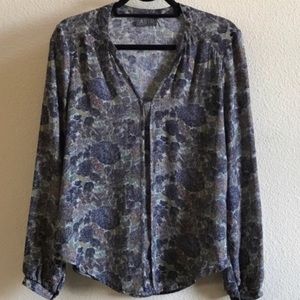 ASTR Dot Art Popover Blouse